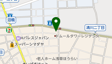 セブンイレブン 台東清川2丁目店の地図画像