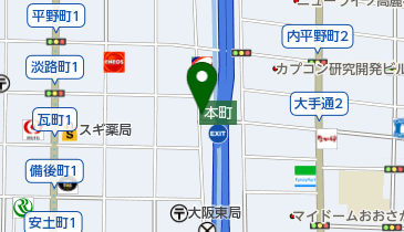 セブンイレブン 大阪大手橋前店の地図画像