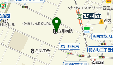 セブンイレブン KOYOKKR立川病院店の地図画像