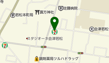 セブンイレブン 会津山鹿町店の地図画像