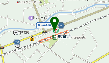 セブンイレブン Kiosk観音寺駅店の地図画像