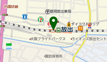 セブン銀行 JR 東西線 放出駅 共同出張所の地図画像