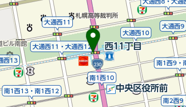 セブン銀行 札幌市営地下鉄 東西線 西11丁目駅 共同出張所の地図画像