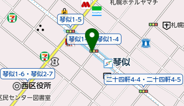 セブン銀行 札幌市営地下鉄 東西線 琴似駅 共同出張所の地図画像