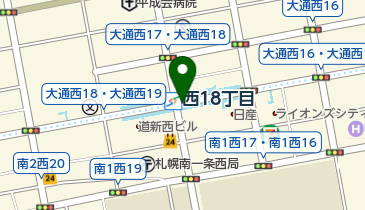セブン銀行 札幌市営地下鉄 東西線 西18丁目駅 共同出張所の地図画像