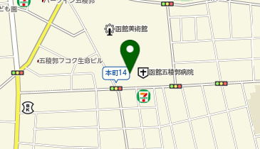 セブンイレブン KOYO函館五稜郭病院店の地図画像