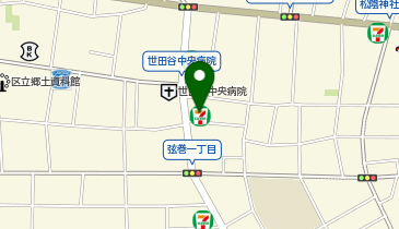 セブンイレブン 世田谷中央病院前店の地図画像