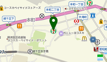 セブンイレブン 横須賀本町2丁目店の地図画像