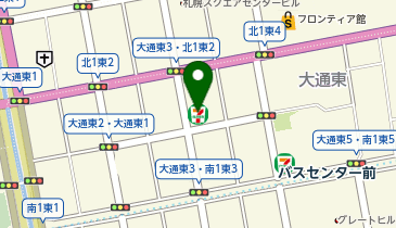 セブンイレブン 札幌大通東3店の地図画像