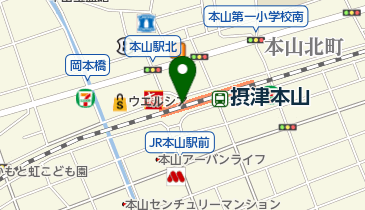 セブンイレブン ハートインJR摂津本山駅改札口店の地図画像