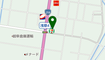 セブンイレブン 大垣インター南店の地図画像