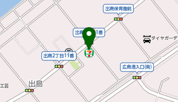 セブンイレブン 広島出島2丁目店の地図画像
