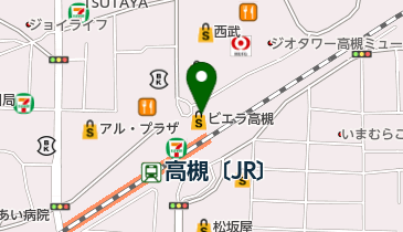 セブンイレブン ハートインビエラ高槻店の地図画像