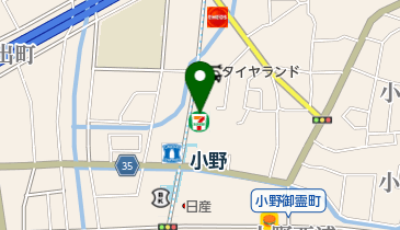セブンイレブン 山科外環小野店の地図画像