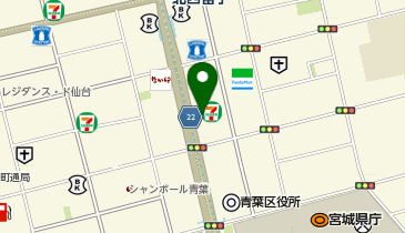 セブンイレブン 仙台上杉勾当台通り店の地図画像