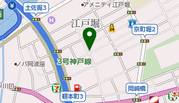 セブンイレブン 大阪京町堀3丁目店の地図画像