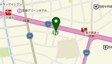 セブンイレブン 宮崎大工町店の地図画像