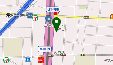 セブンイレブン 吹田江坂町1丁目店の地図画像