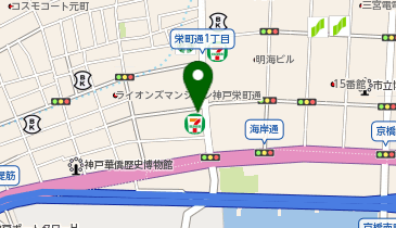 セブンイレブン 神戸乙仲通店の地図画像