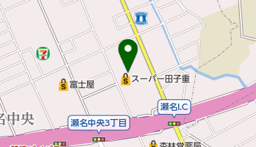 セブン銀行 田子重 セナ店 共同出張所の地図画像