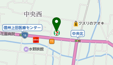 セブンイレブン 上田中央北店の地図画像