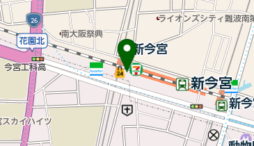セブン銀行 JR 大阪環状線 新今宮駅 共同出張所の地図画像