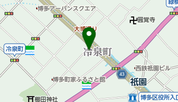 セブンイレブン 博多冷泉町店の地図画像