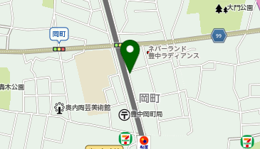 セブンイレブン 豊中岡町東店の地図画像