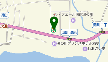 セブンイレブン 函館湯の川温泉店の地図画像