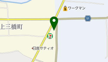 セブンイレブン 大和郡山上三橋町店の地図画像