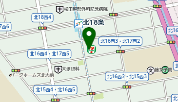 セブンイレブン 札幌北17条店の地図画像