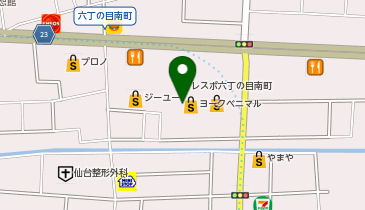 セブン銀行 ヨークベニマル 仙台六丁の目店 共同出張所の地図画像