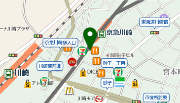 セブンイレブン 京急STウイングキッチン川崎店の地図画像