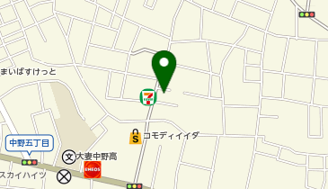 セブンイレブン 中野上高田2丁目東店の地図画像