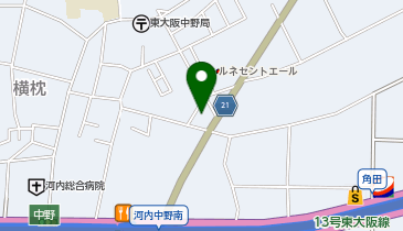 セブンイレブン 東大阪中野1丁目店の地図画像