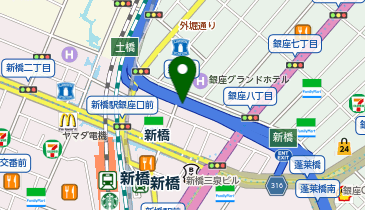 セブンイレブン 銀座ナイン店の地図画像