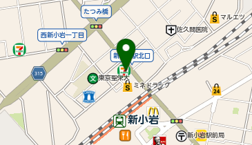 セブンイレブン 新小岩駅東店の地図画像