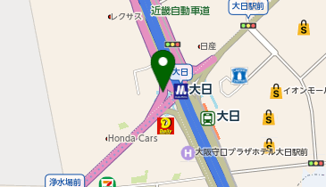 セブン銀行 Osaka Metro 谷町線 大日駅 共同出張所の地図画像