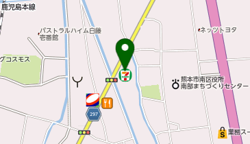 セブンイレブン 熊本南高江店の地図画像