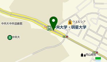 セブンイレブン 中央大学・明星大学駅店の地図画像