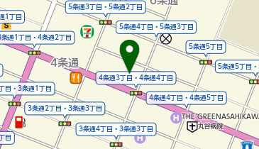 セブンイレブン 旭川4条通3丁目店の地図画像