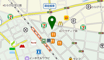 セブンイレブン 蕨東口店の地図画像