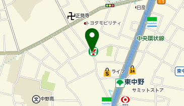 セブンイレブン 東中野銀座通り店の地図画像
