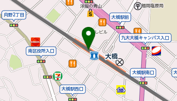 セブン銀行 にしてつストアレガネット大橋 共同出張所の地図画像