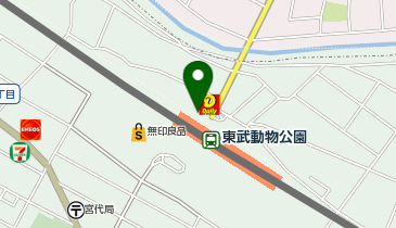 セブン銀行 東武鉄道 伊勢崎線 東武動物公園駅 共同出張所の地図画像