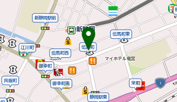 セブンイレブン 静岡伝馬町店の地図画像