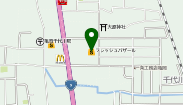 セブン銀行 フレッシュバザール亀岡千代川店 共同出張所の地図画像