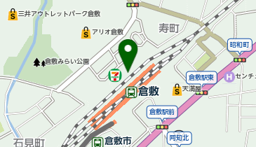 セブンイレブン ハートインJR倉敷駅北口店の地図画像