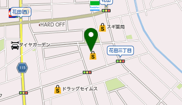 セブン銀行 マルサン越谷花田店 共同出張所の地図画像