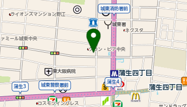 セブンイレブン 大阪中央3丁目店の地図画像